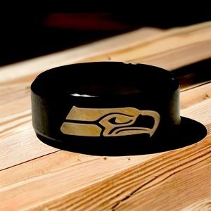 Seattle Seahawks NFL titanium ring